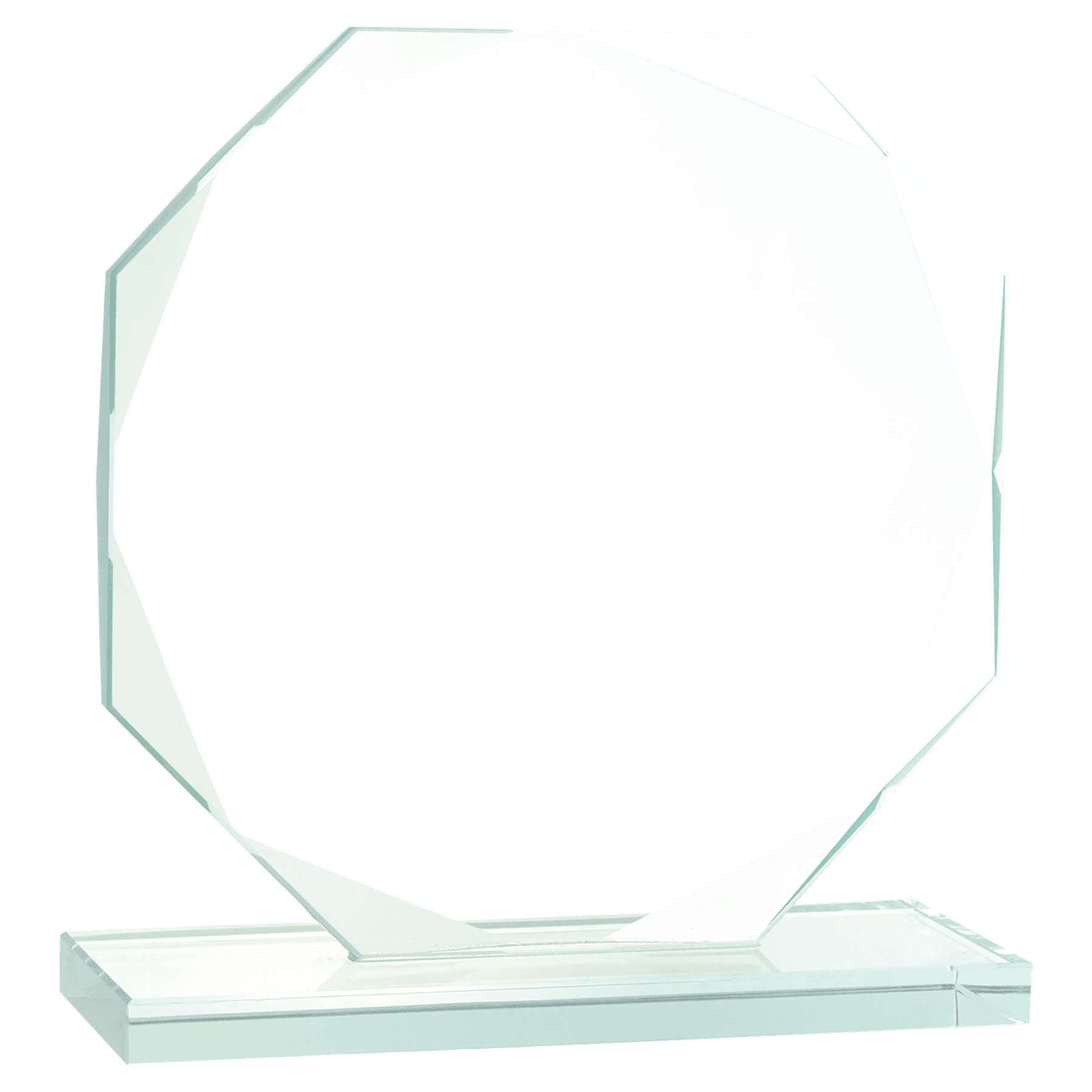 JGS12 - 6.5” Octagon Jade Glass Award