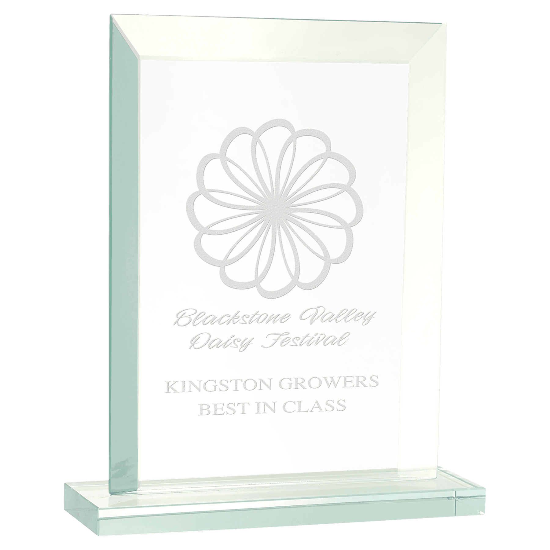 JGS61 - 7” Rectangle Jade Glass Award