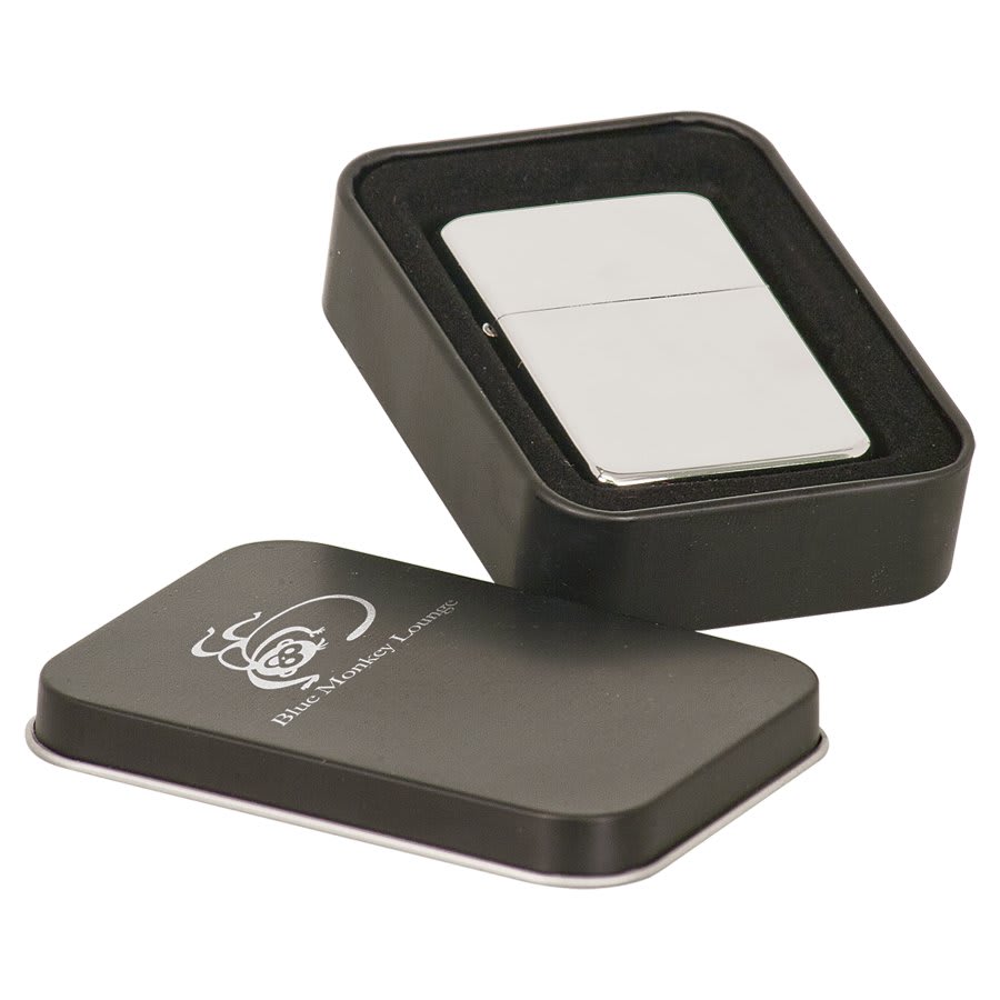 LL10 - Chrome Lighter in Black Tin