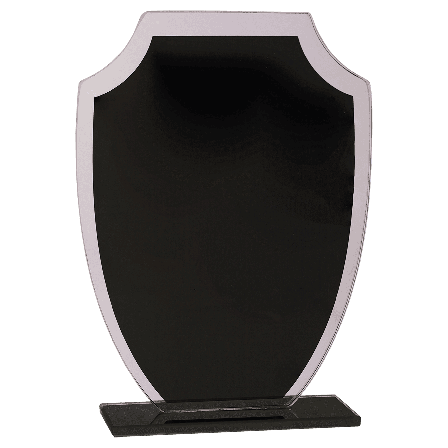 RFG21 - 6.5” Black Shield Reflection Glass Award