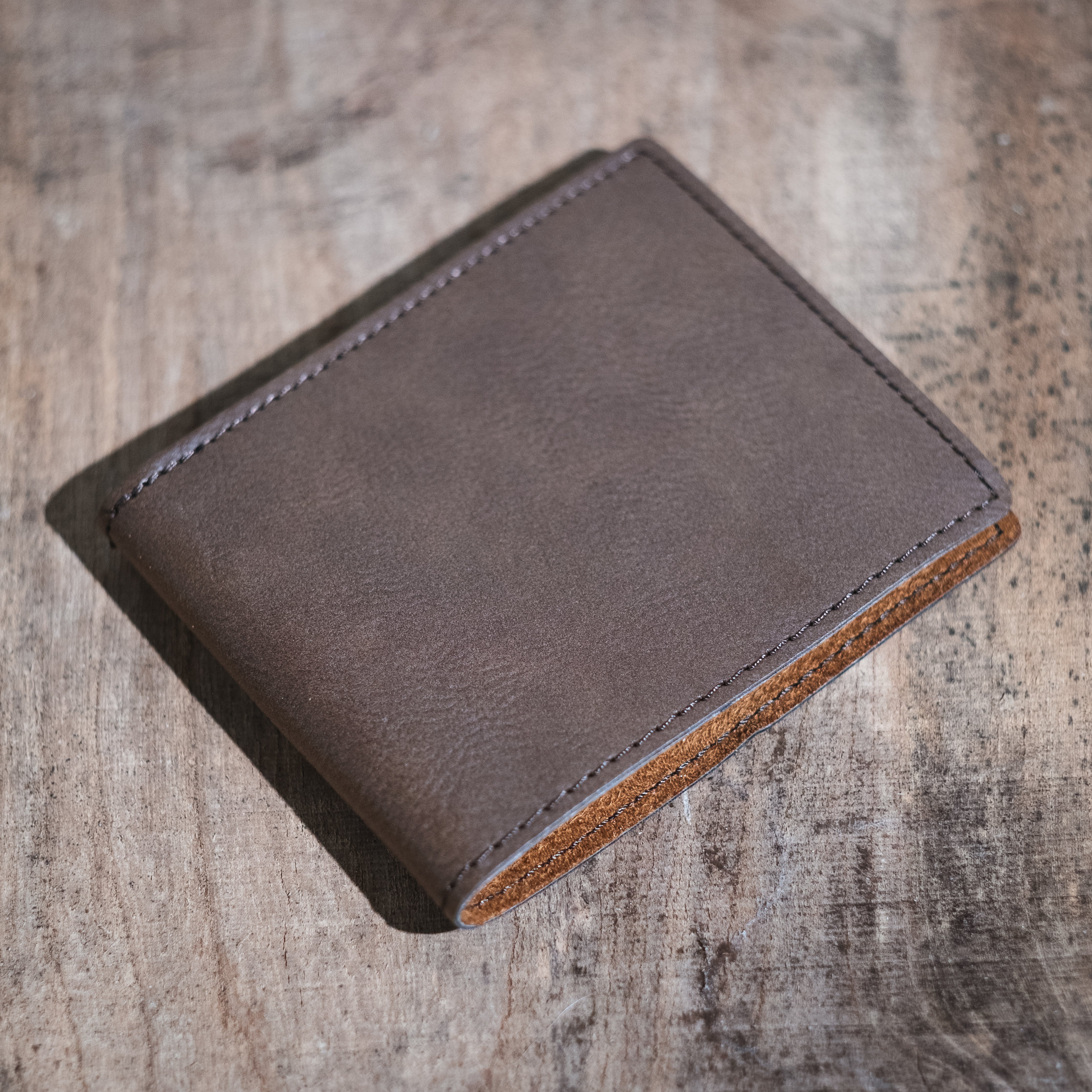 GFT190 - 4.5” x 3.5” Dark Brown Bifold Wallet