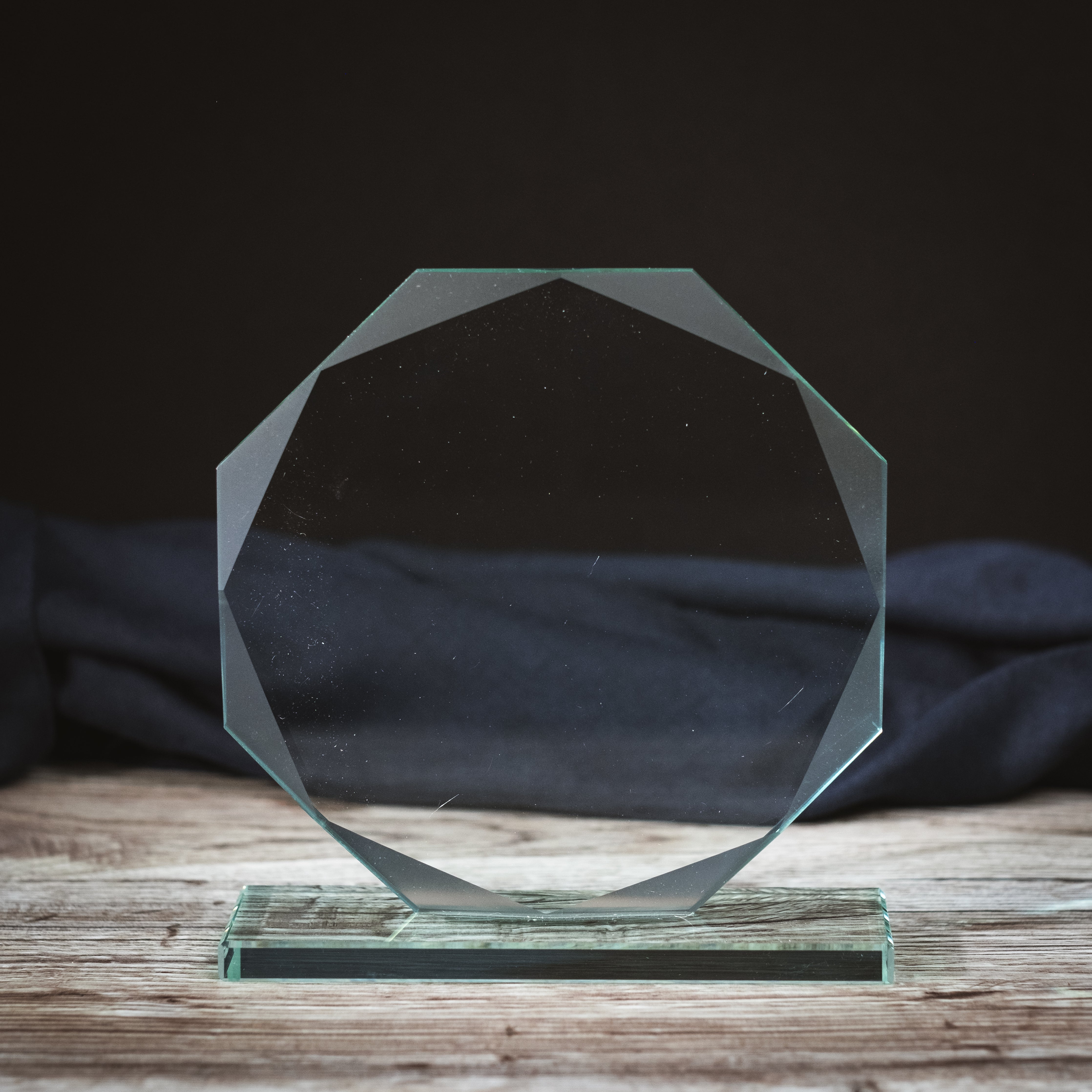 JGS11 - 6” Octagon Jade Glass Award