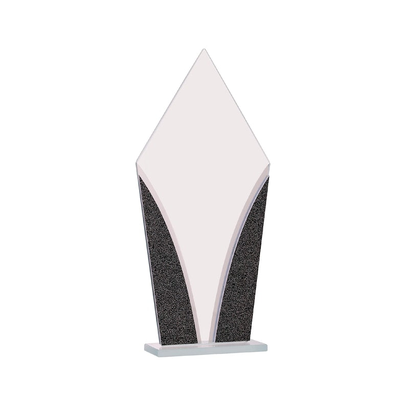Blank Glass Diamond Award, Custom Engraved Trophy for Appreciation