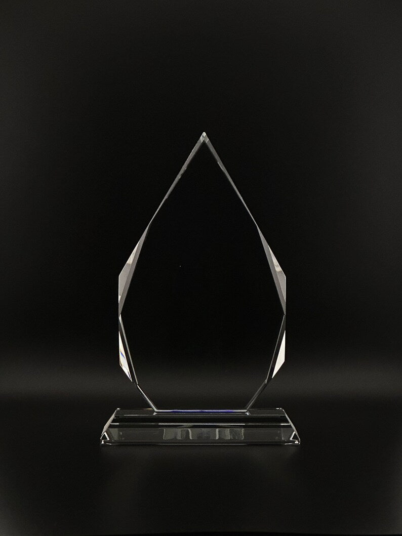 Etched Crystal Award, Staff Appreciation Awards, Retirement Trophy