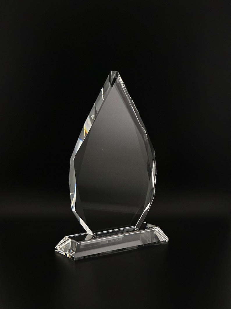 Etched Crystal Award, Staff Appreciation Awards, Retirement Trophy