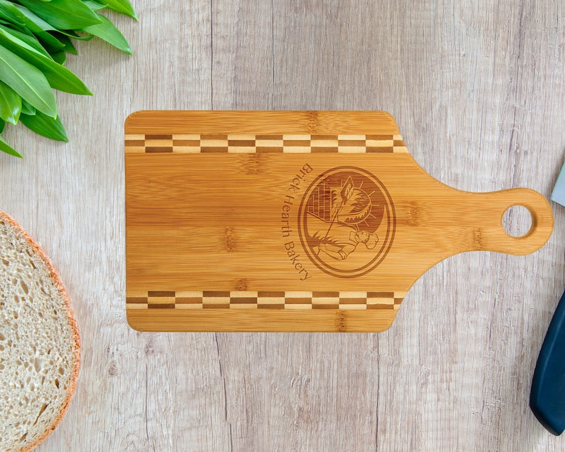 Custom Bamboo Cutting Board, Round and Paddle Shaped Cutting Board