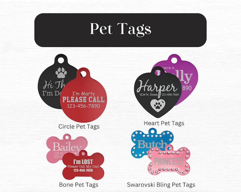 Custom Pet Tags, Customized Cat Name Tag, Pet Accessories