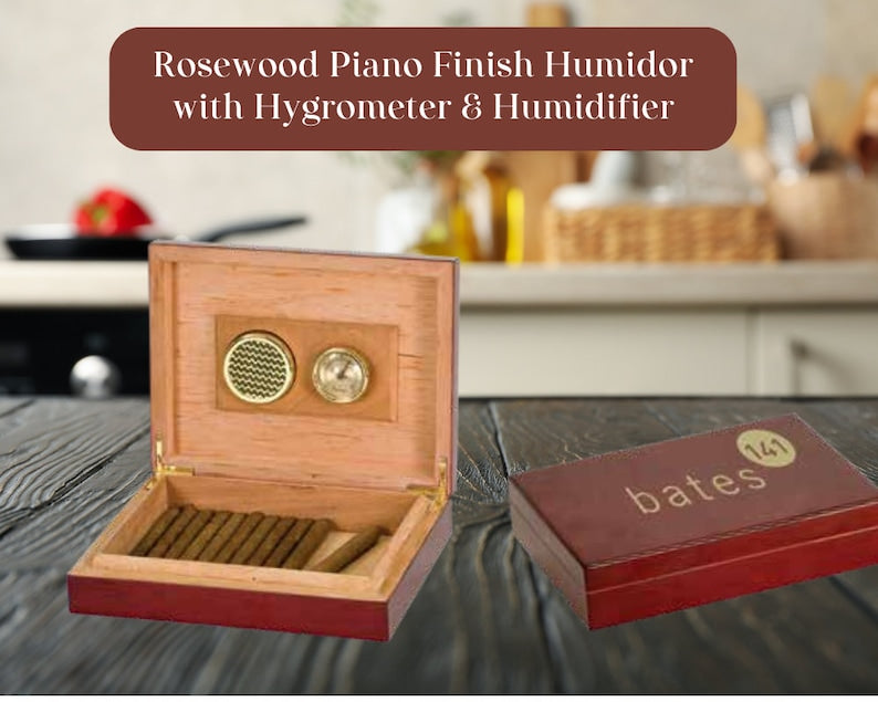 Custom Cigar Humidor, Cigar Humidor Box With Hygrometer and Humidifier