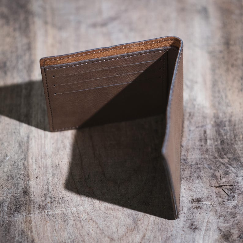 4.5” x 3.5” Dark Brown Bifold Wallet