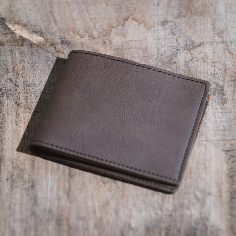 4.5” x 3.5” Dark Brown Bifold Wallet